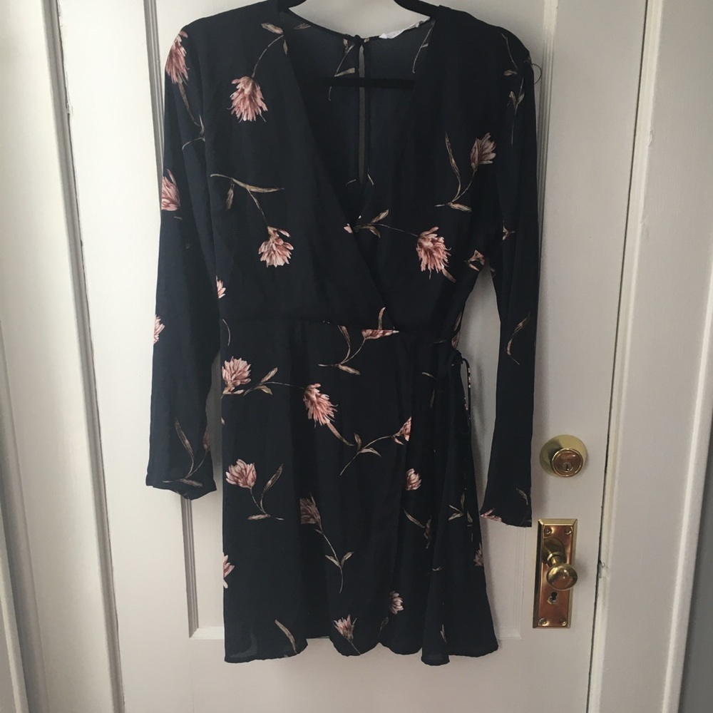 Nordstrom floral wrap dress- size medium